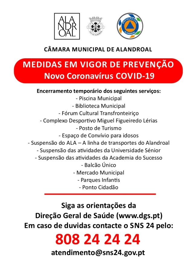 COVID-19 – Medidas em Vigor de Prevenção
